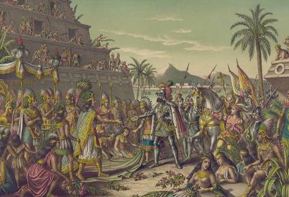 Encuentro de Hernán Cortés y Moctezuma | Kurz & Allison