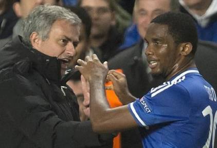 Eto'o y Mourinho en el Chelsea. | Archivo