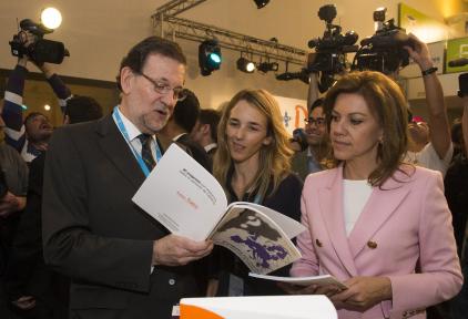 Rajoy, junto a Cospedal y Cayetana Álvarez de Toledo | FAES