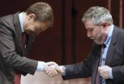 Zapatero niega ahora que al Nobel Krugman le aterre el futuro de la economía española