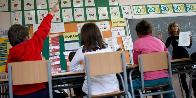 Imagen de una clase en un colegio de Barcelona. | Cordon Press