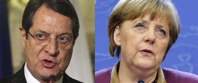 El presidente de Chipre, Nikos Anastasiadis y la canciller alemana, Angela Merkel | Archivo
