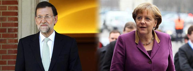 El presidente del Gobierno, Mariano Rajoy, y la canciller germana, Angela Merkel | Archivo