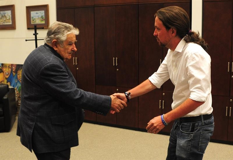 Resultado de imagen de Fotos de Pepe Mujica y Pablo Iglesias