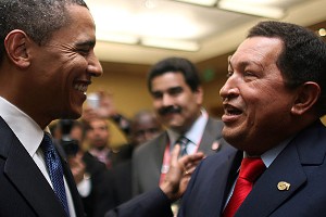 Obama y Chávez.