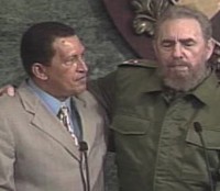 Hugo Chávez y Fidel Castro.