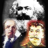 Marx, Lenin y Stalin.