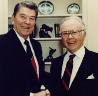 Ronald Reagan y Russell Kirk.