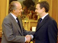 Don Juan Carlos y Zapatero.