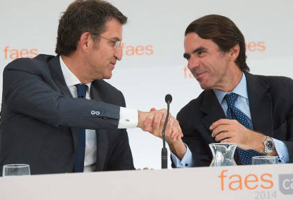 Feijóo, junto a Aznar en el campus FAES