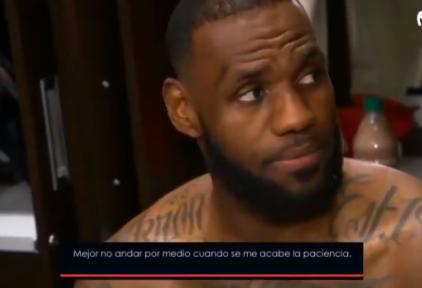 LeBron se cansa de perder: "Mejor no andar por medio cuando se acabe mi paciencia"