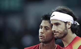 Verdasco junto a Feliciano López en un partido de Copa Davis. |  Archivo