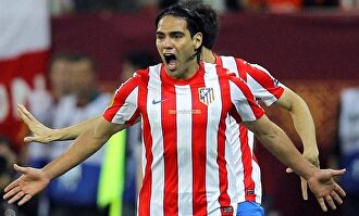 Radamel Falcao, autor de dos goles en la final de la Europa League de 2012 ante el Athletic. | Archivo