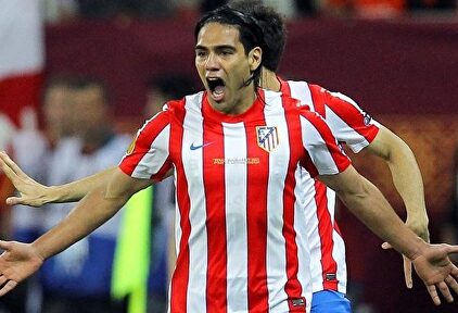 Radamel Falcao, autor de dos goles en la final de la Europa League de 2012 ante el Athletic. | Archivo