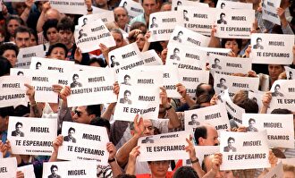 Manifestaciones en el 97 durante el secuestro de Miguel Ángel Blanco | Archivo