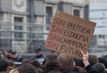 Imagen de las protestas contra el PP. | C.Jordá