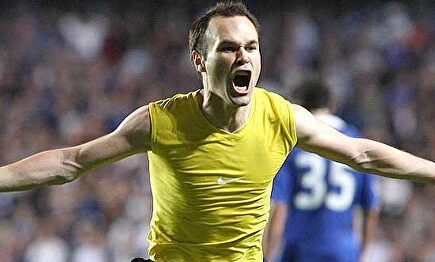 Iniesta celebra su gol milagroso al Chelsea aquel 6 de mayo de 2009 en Stamford Bridge. | Archivo