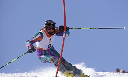 Blanca Fernández Ochoa realizando esquí alpino |  Cordon Press