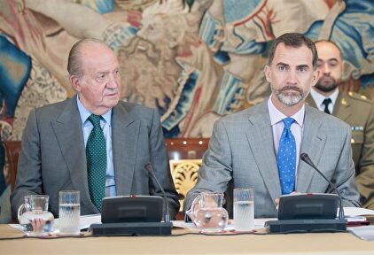 Juan Carlos I y el Rey Felipe VI. | José Oliva García/Europa Press