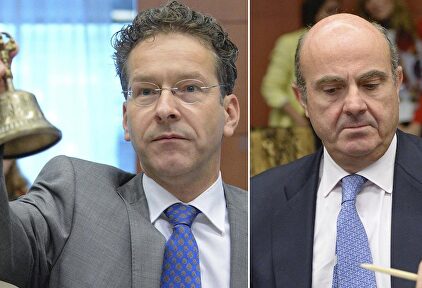 Jeroen Dijsselbloem, Mariano Rajoy y Luis de Guindos | EFE