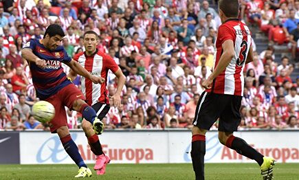 Primer partido liguero, Athletic-Barcelona. |  EFE