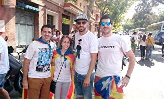 Gerard Piqué, en la Diada de 2015. |  Twitter
