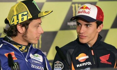 Sin Márquez hasta Rossi es candidato - ¡Arráncalo, por Dios! Valentino Rossi y Marc Márquez.