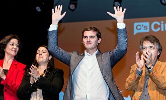 Albert Rivera y Xavier Pericay, en un mitin. |  EFE