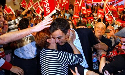 Pedro Sánchez, en un mitin del PSOE | EFE