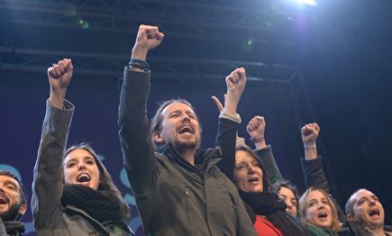 El líder de Podemos, Pablo Iglesias e Irene Montero | Dani Gago