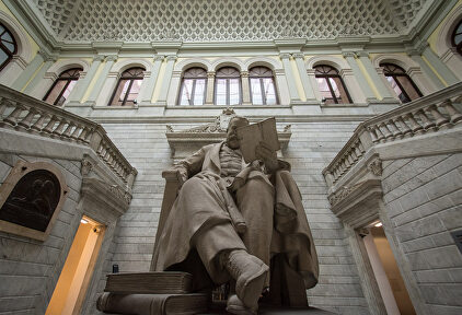 Vestíbulo de la Biblioteca Nacional de Madrid. |  David Alonso Rincón