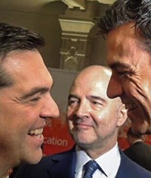 Una imagen de archivo de Alexis Tsipras y Pedro Sánchez, en una reunión en Bruselas. | EFE