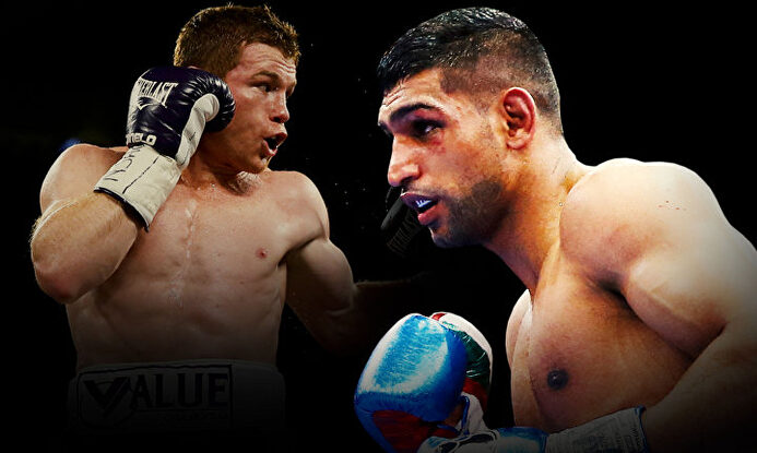 Amir Khan contra Canelo Álvarez. | Twitter