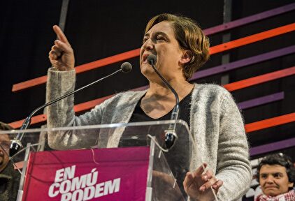Ada Colau en un acto electoral. | Cordon Press