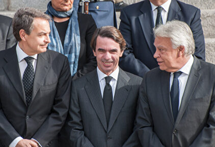 José Luis Rodríguez Zapatero, José María Aznar y Felipe González. | C.Jordá