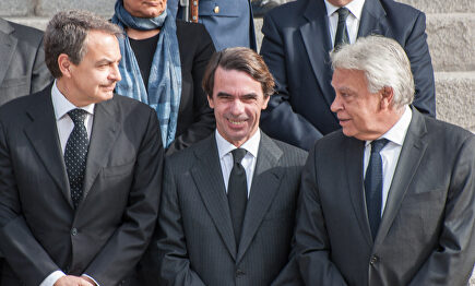 José Luis Rodríguez Zapatero, José María Aznar y Felipe González. | C.Jordá