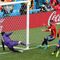 Gerard Piqué segundos después de marcar el gol de la victoria de España frente a la República Checa.