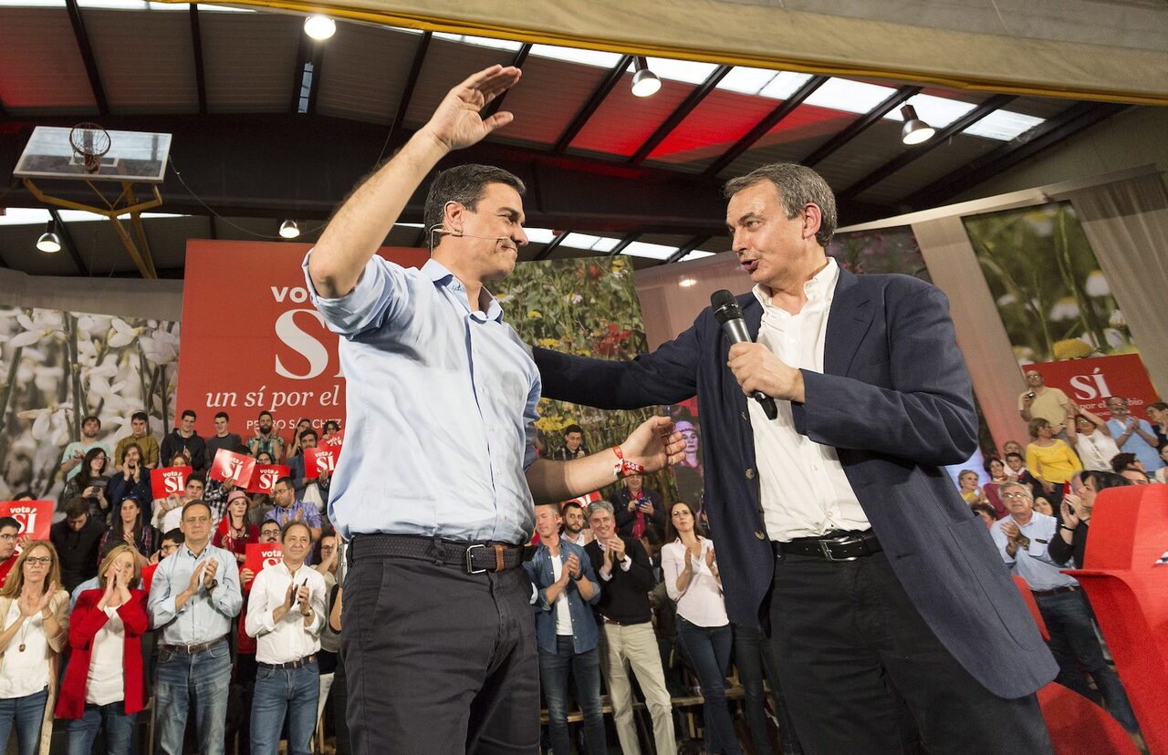 Pedro Sánchez y José Luis Rodríguez Zapatero en Valladolid | EFE