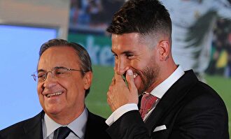 Florentino Pérez y Sergio Ramos. | Archivo