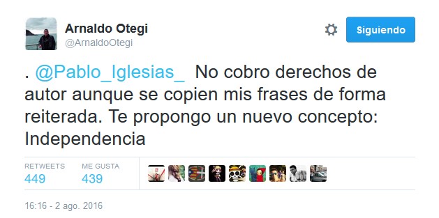 Otegi acusa a Iglesias de plagio: 