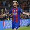 Messi (2012- Barcelona vs Bayer Leverkusen) Messi celebra el primero de sus tres goles al Manchester City.