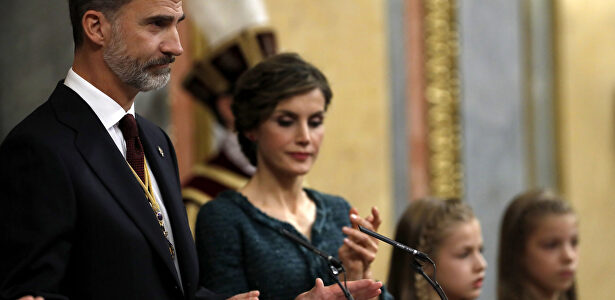 Rey Felipe VI, durante su discurso en la sesión solemne de Apertura de la XII legislatura | EFE