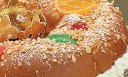 Roscón de Reyes relleno de nata