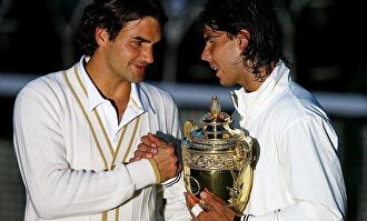 Federer y Nadal en 2008. |  Archivo
