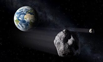 Recreación de un asteroide aproximándose a la Tierra | EFE