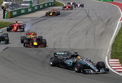 Hamilton en Canadá como líder del Gran Premio. | EFE