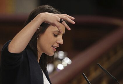 La cuestionada ministra de Igualdad, Irene Montero, en el Congreso de los Diputados |  Gtres