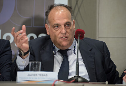 Javier Tebas, reelegido presidente de LaLiga. |  David Alonso Rincón