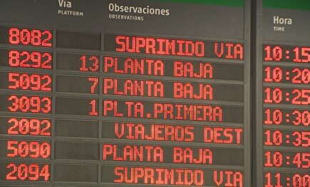 Panel de Renfe |  Europa Press