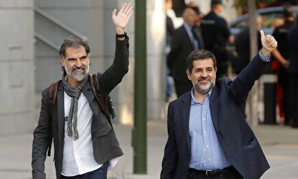 Jordi Cuixart y Jordi Sánchez. |  EFE